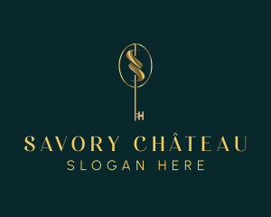 Luxury Key Letter S logo design