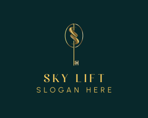 Luxury Key Letter S logo design