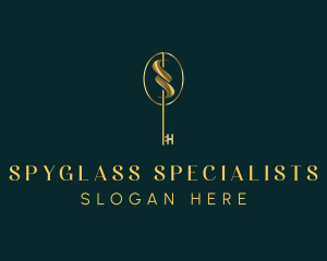 Luxury Key Letter S logo design