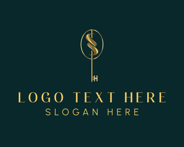 Luxury Key Letter S logo