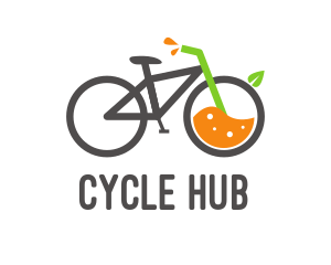 Bicycle Juice Drink logo design