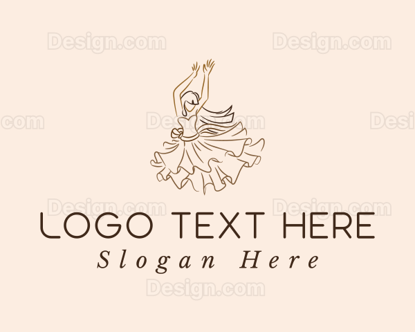 Elegant Dancing Woman Logo