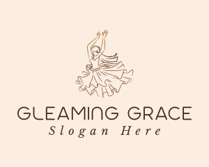 Elegant Dancing Woman logo design