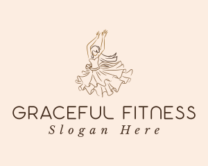 Elegant Dancing Woman logo