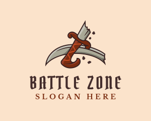 Broken Pirate Sword logo design