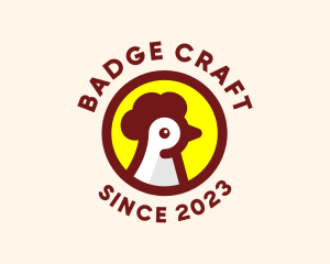 Chicken Rooster Badge logo