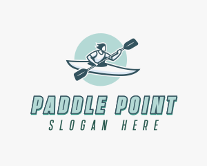 Kayak Paddle Fitness logo design