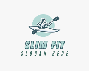 Kayak Paddle Fitness logo design