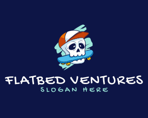 Skater Skull Cap logo design