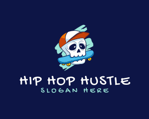 Skater Skull Cap logo design