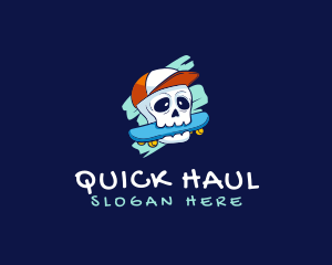 Skater Skull Cap logo design