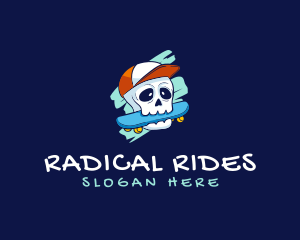 Skater Skull Cap logo design