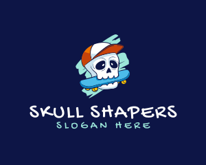 Skater Skull Cap logo design