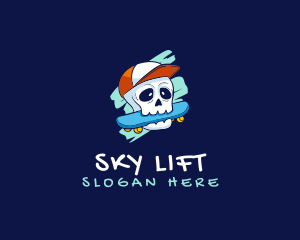 Skater Skull Cap logo design