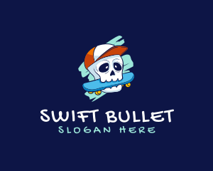 Skater Skull Cap logo design