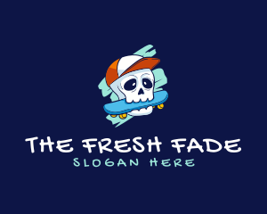 Skater Skull Cap logo design