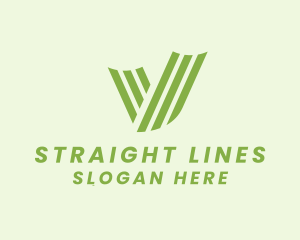 Lines Letter V logo