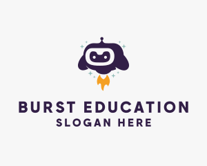 Education Robot Rocket logo design