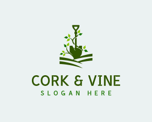 Shovel Vine Gardening logo design