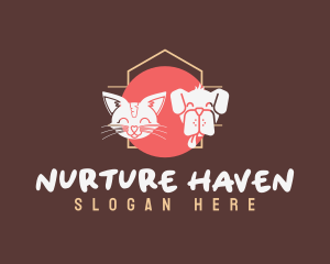 Cat Dog Shelter logo design