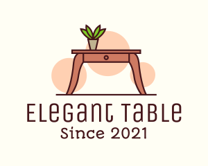 Wooden Desk Table logo design