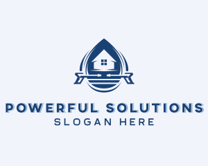 Home Pressure Washer Cleaning logo design