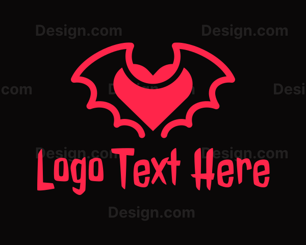 Red Bat Heart Logo