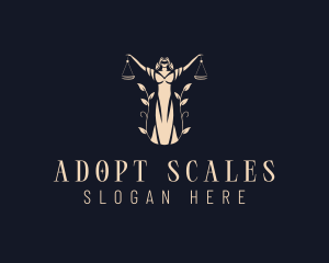 Lady Legal Scale logo design