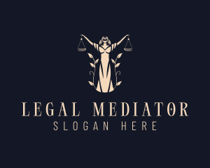 Lady Legal Scale logo design