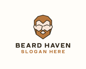 Beard Man Face logo design