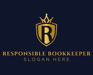 Regal Shield Letter R logo design