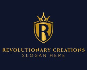 Regal Shield Letter R logo design