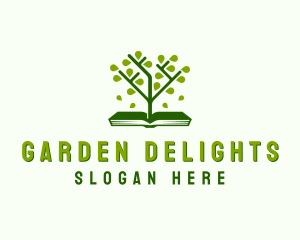 Tree Garden Book logo design