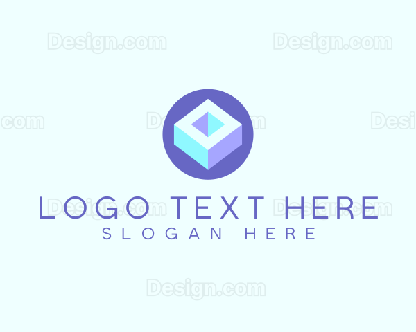 Geometric Cube Block Logo