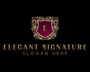 Elegant Crest Shield logo design