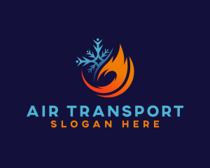 Winter Fire Air Conditioning logo design