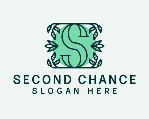 Natural Leaf Letter S  logo design