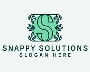 Natural Leaf Letter S  logo design