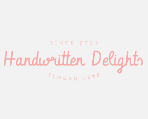 Feminine Handwritten Company logo design