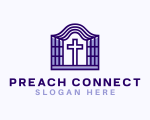 Violet Cross Pastor logo design