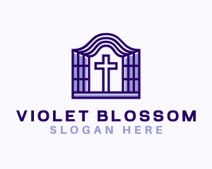 Violet Cross Pastor logo design