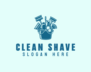 Janitorial Cleaning Bucket logo design