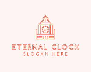 Orange Clock Landmark  logo