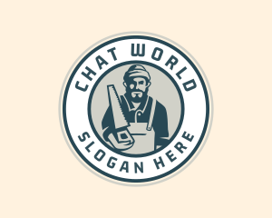 Carpenter Wood Saw logo design