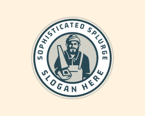 Carpenter Wood Saw logo design