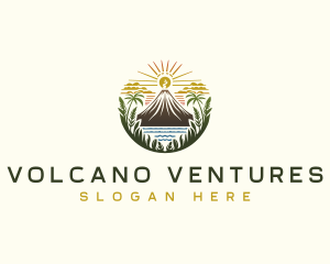 Sunrise Volcano Travel logo design