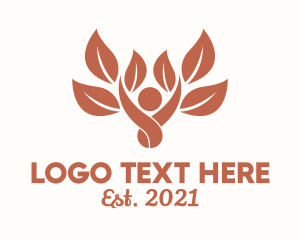 Brown Eco Friendly Tree logo