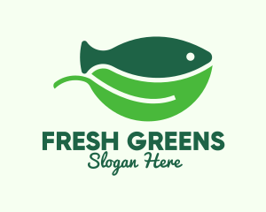 Seafood Fish Salad Bowl logo design