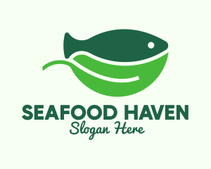 Seafood Fish Salad Bowl logo design