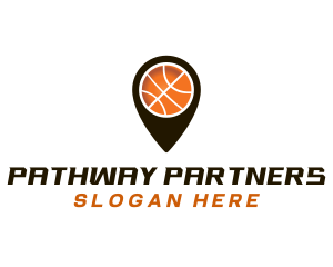 Basketball Location Pin logo